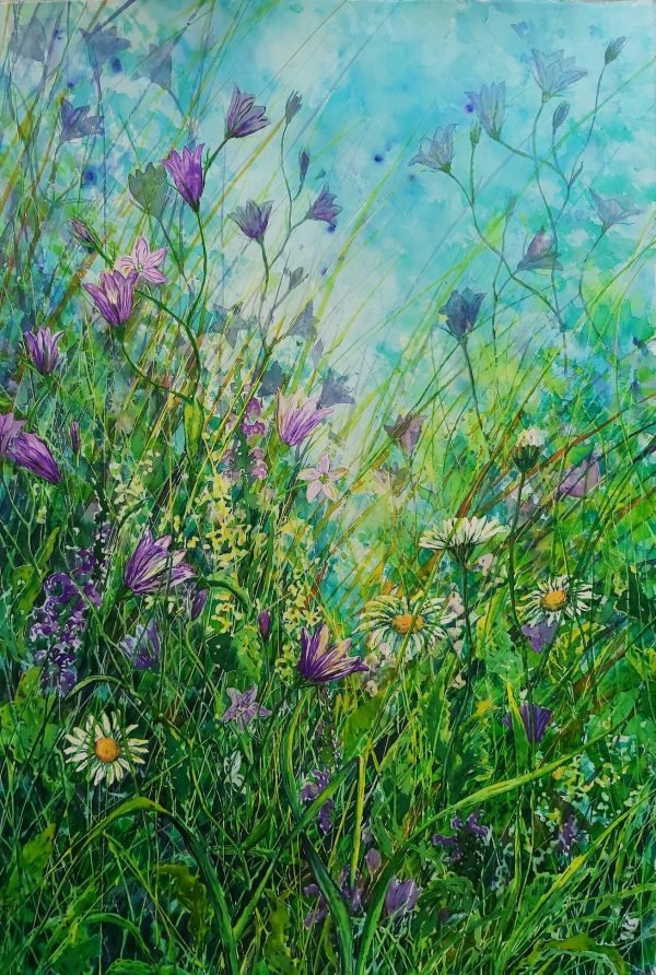 Campanula Magic, framed pigment (giclee) print